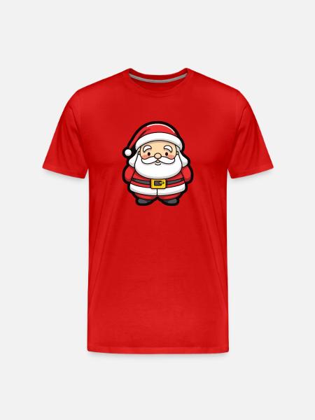 Santa Claus Funny Comic Christmas - Men's Premium Organic T-Shirt - red