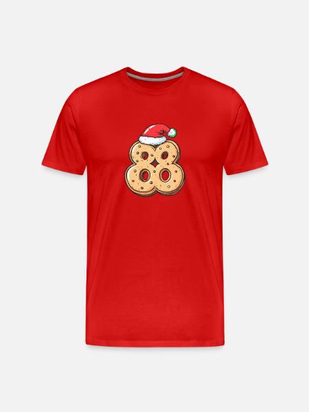 88 Number Cookie Christmas - Men's Premium Organic T-Shirt - red