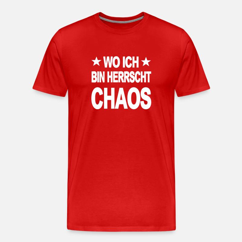 Chaos - Männer Premium Bio T-Shirt - Rot