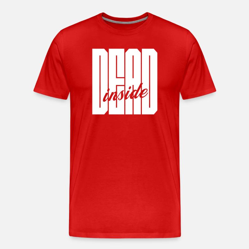Dead Inside fettes Logo - Männer Premium Bio T-Shirt - Rot