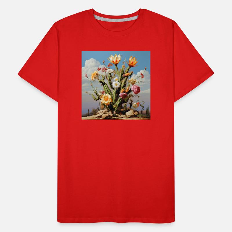Kaktusblüten Farbtraum Männer Premium Bio T-Shirt