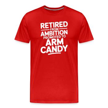 Drôles Drôles Drôles Don drôle - T-shirt bio Premium Homme - rouge - Devant - Damien (186cm)