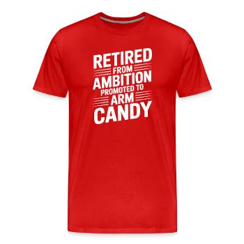 Drôles Drôles Drôles Don drôle - T-shirt bio Premium Homme - rouge - Devant - Damien (186cm)