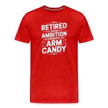 Drôles Drôles Drôles Don drôle - T-shirt bio Premium Homme - rouge - Devant - Damien (186cm)