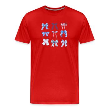 Blue knots - Men's Premium Organic T-Shirt - red - Front - Damien (186cm)