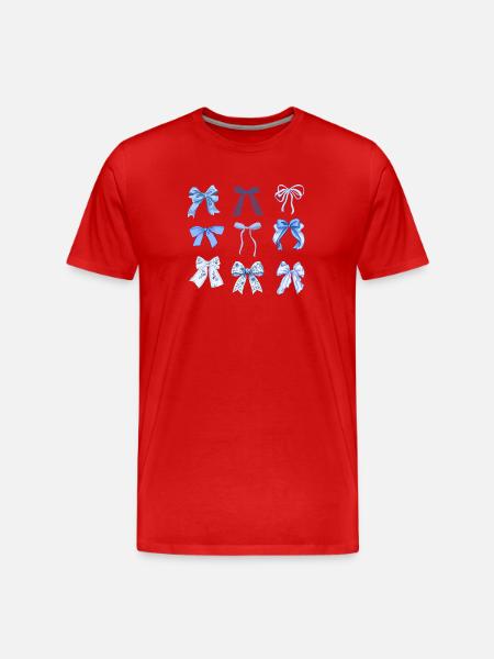 Blue knots - Men's Premium Organic T-Shirt - red