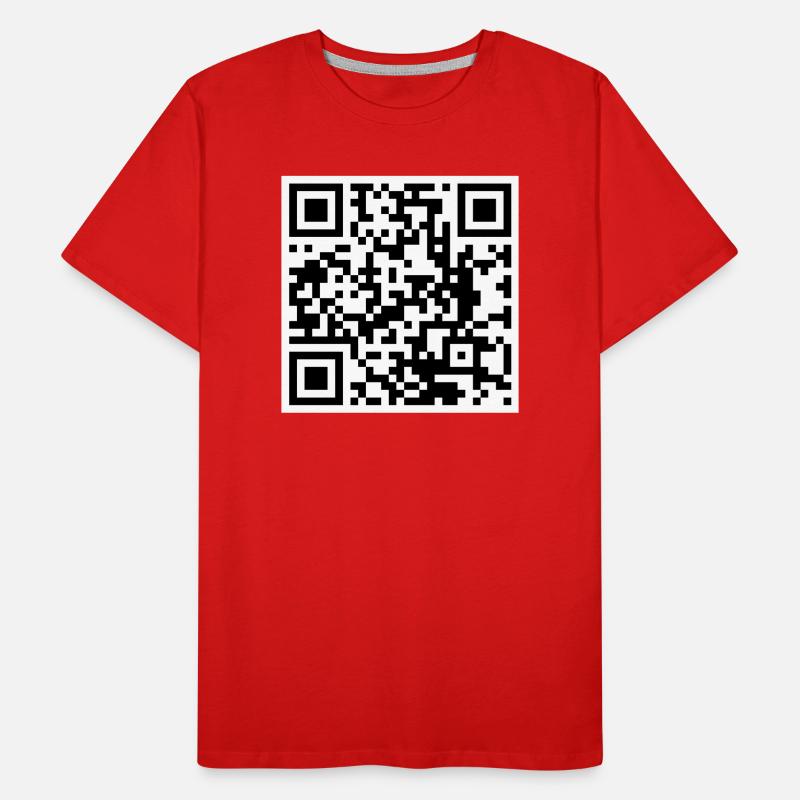 QR code quote funny humor Men's Premium Organic T-Shirt