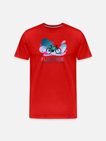 Fluid Ride Umarme den Flow - Männer Premium Bio T-Shirt - Rot