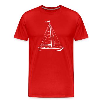 Voilier Voilier Voilier - T-shirt bio Premium Homme - rouge - Devant - Damien (186cm)
