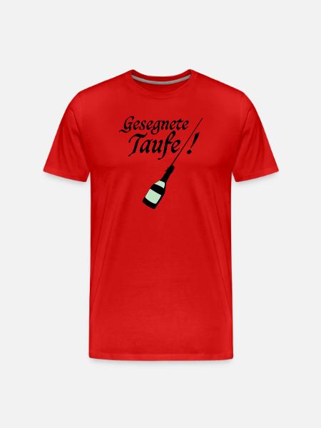 Taufe - Männer Premium Bio T-Shirt - Rot