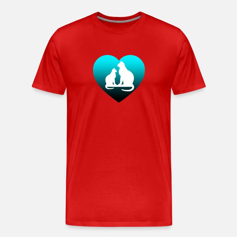 Katzen - Männer Premium Bio T-Shirt - Rot