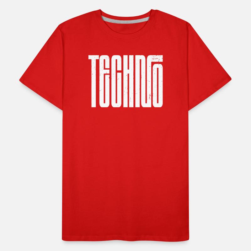 Techno Bold Retro Typography Men's Premium Organic T-Shirt