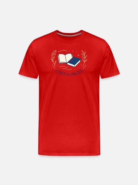 Between the pages - Men's Premium Organic T-Shirt - red