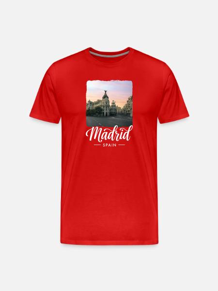 Madrid - Männer Premium Bio T-Shirt - Rot