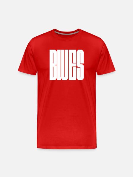 Blues bold logo design - Men's Premium Organic T-Shirt - red