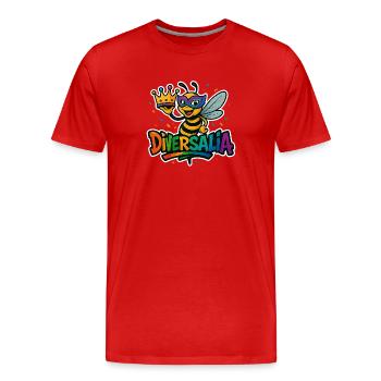 diversalia2026-2 - T-shirt bio Premium Homme - rouge - Devant - Damien (186cm)