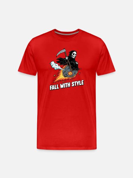 Sensenmann Raketen-Style - Männer Premium Bio T-Shirt - Rot