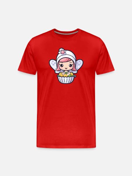 Fairy Baking Cake Baking Fairy - Men's Premium Organic T-Shirt - red