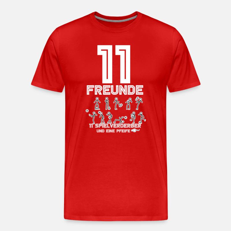 Fußball - Männer Premium Bio T-Shirt - Rot