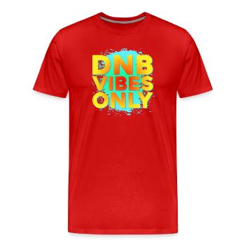 Drum n Bass Shirt Summer DNB Colourful Vibes - Men's Premium Organic T-Shirt - red - Front - Damien (186cm)