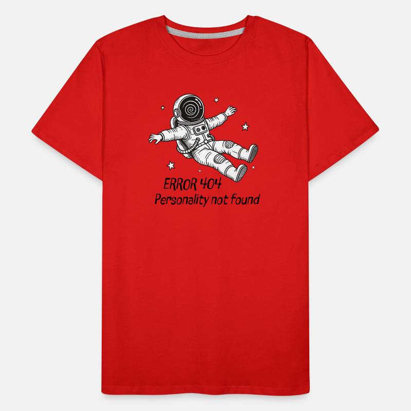 Astronaut Error 404: Personality not found Men's Premium Organic T-Shirt