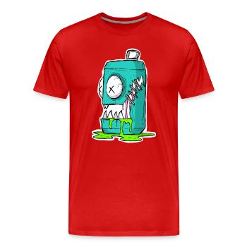 Monster Dose Cartoon Comic - Männer Premium Bio T-Shirt - Rot - Vorne - Damien (186cm)
