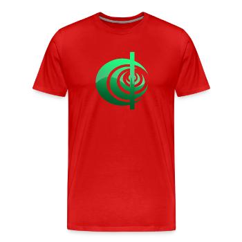 Liebe - Männer Premium Bio T-Shirt - Rot - Vorne - Damien (186cm)
