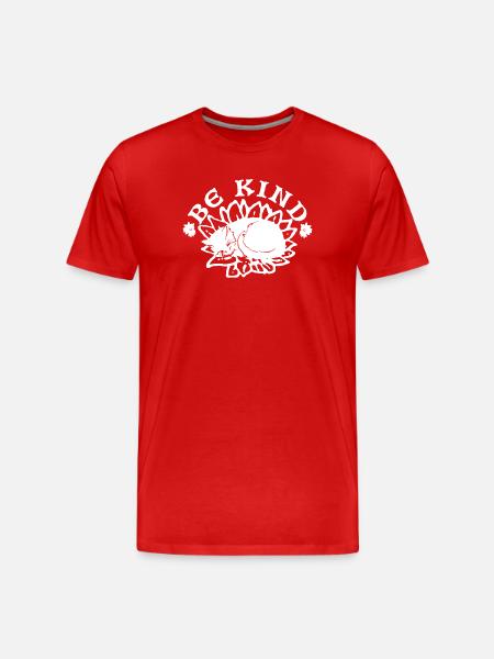 BE KIND - Men's Premium Organic T-Shirt - red