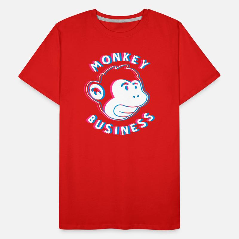 Monkey Business 3D - Affe Graffiti Urban Art Männer Premium Bio T-Shirt