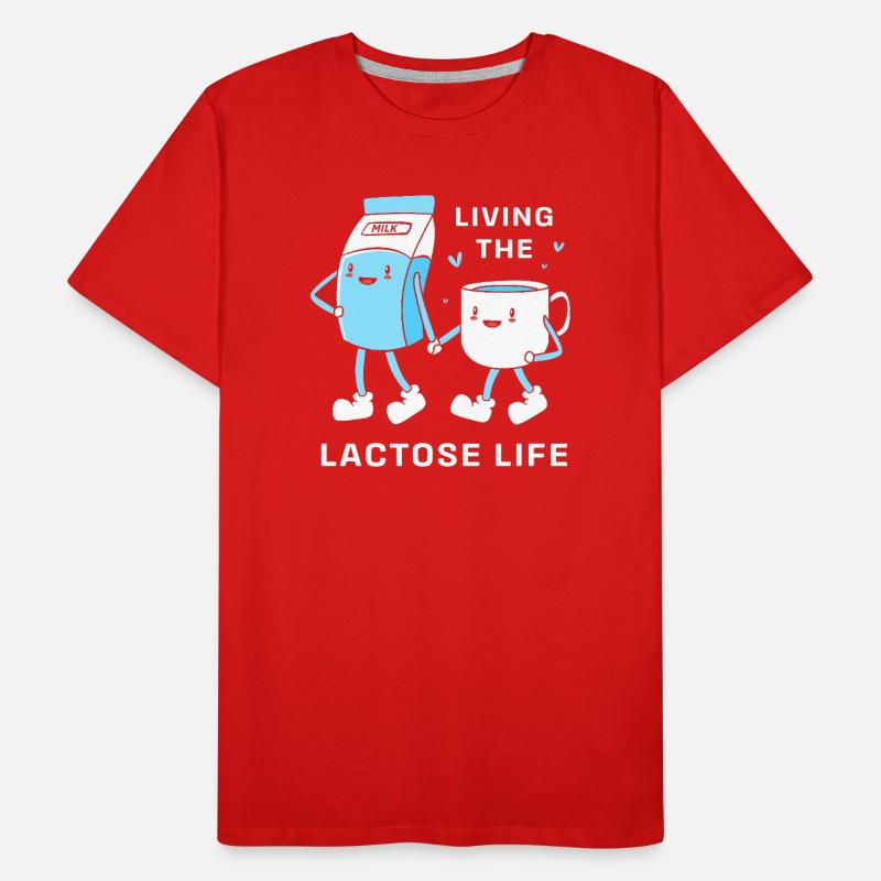 Milk Lactose Flatulence Men's Premium Organic T-Shirt