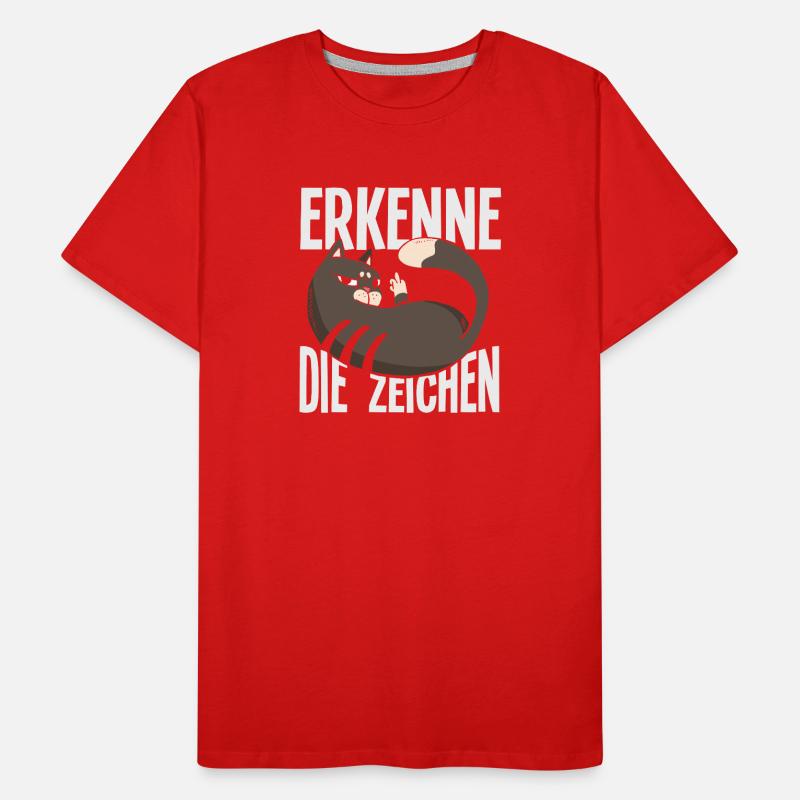 Reconnaître les signes - Message du chat effronté T-shirt bio Premium Homme