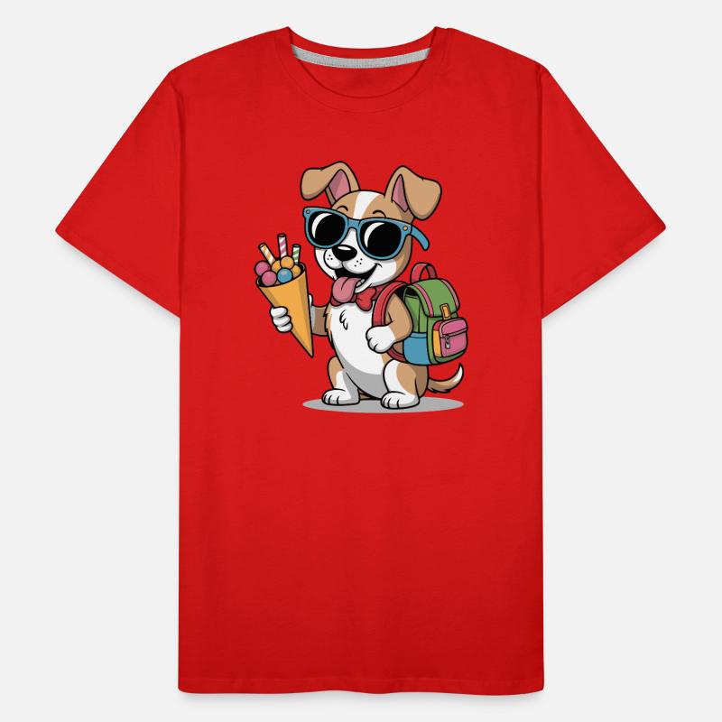 Sommerhund mit Eiscreme Men's Premium Organic T-Shirt
