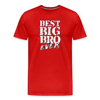 Big Bro - Men's Premium Organic T-Shirt - red - Front - Damien (186cm)