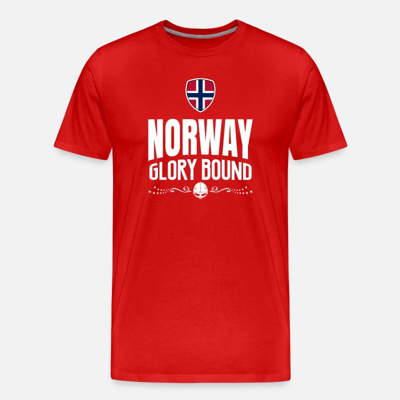 NORWEGEN-RUHM - Männer Premium Bio T-Shirt - Rot