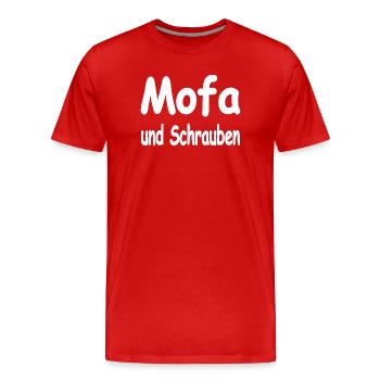 Mobylette - T-shirt bio Premium Homme - rouge - Devant - Damien (186cm)