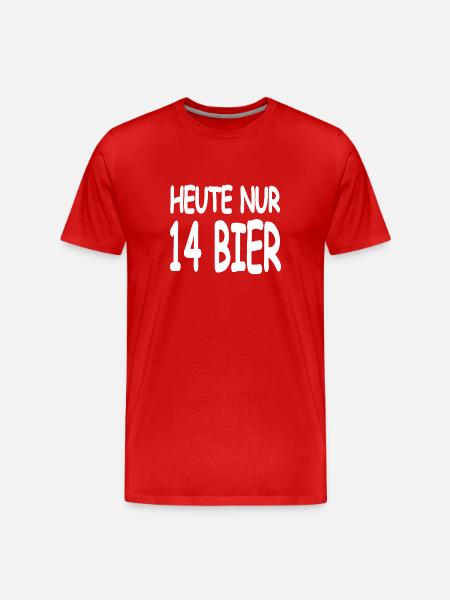 Bier - Männer Premium Bio T-Shirt - Rot