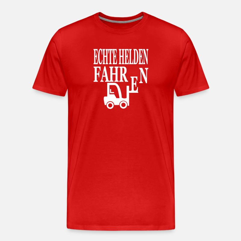 Gabelstapler - Männer Premium Bio T-Shirt - Rot