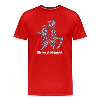 Néon du Squelette de Minuit - T-shirt bio Premium Homme - rouge - Devant - Damien (186cm)