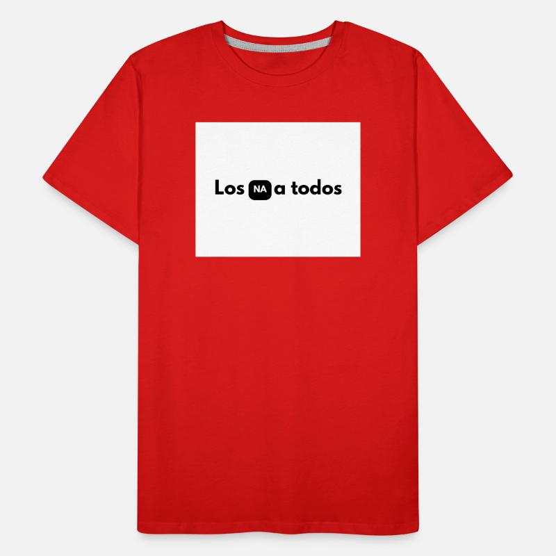 NA in black box between letters Men's Premium Organic T-Shirt