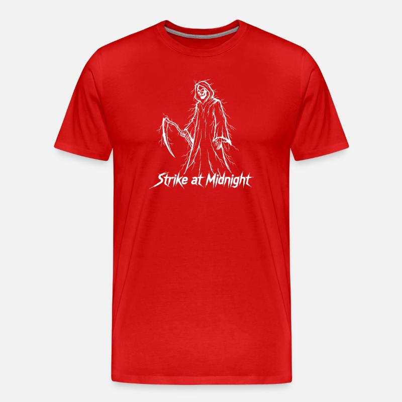 Strike at Midnight - Männer Premium Bio T-Shirt - Rot