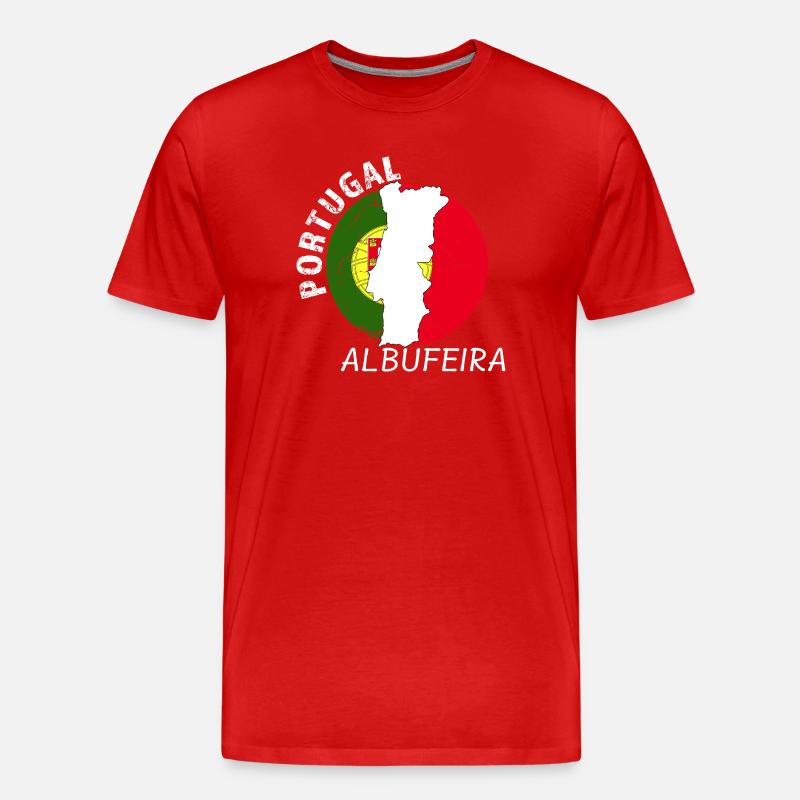 Albufeira - Männer Premium Bio T-Shirt - Rot