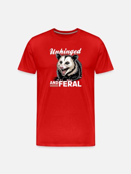 Funny Opossum - Men's Premium Organic T-Shirt - red