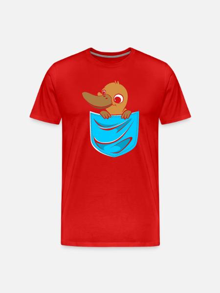 Platypus Platypus Platypus - Men's Premium Organic T-Shirt - red