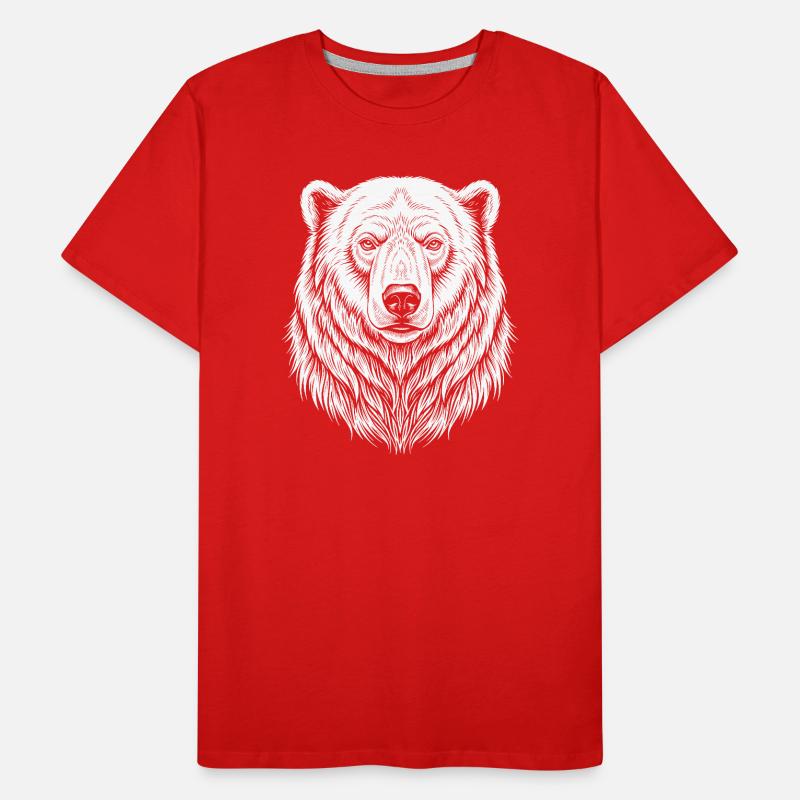 Bear Line Drawing Men's Premium Organic T-Shirt