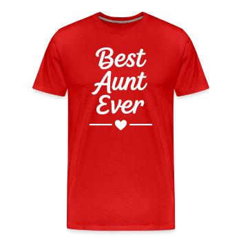 Best Aunt Ever - Men's Premium Organic T-Shirt - red - Front - Damien (186cm)