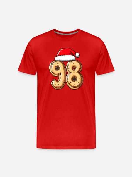 98 Biscuit Noël - T-shirt bio Premium Homme - rouge