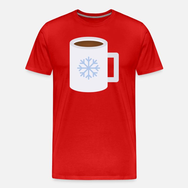 Schneeflocken-Frostbecher-Design - Männer Premium Bio T-Shirt - Rot