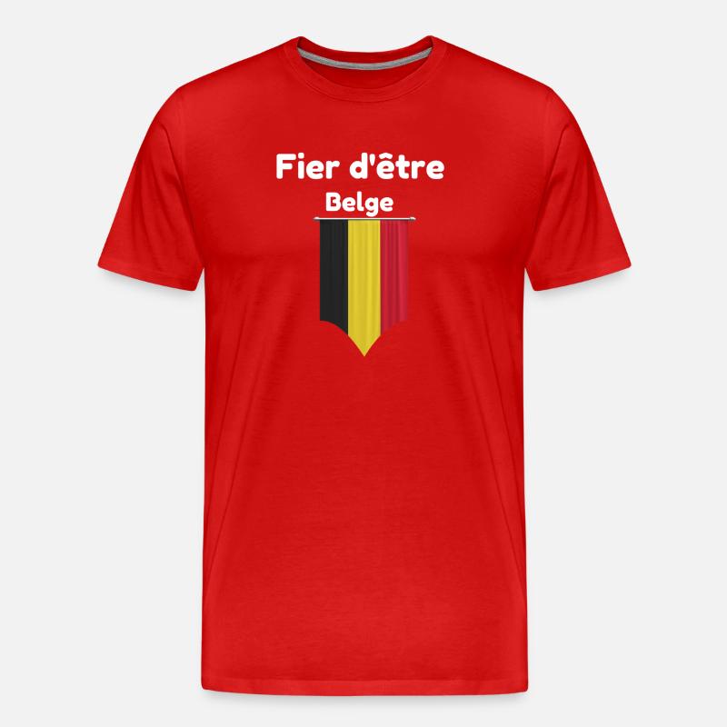 Stolz, Belgier zu sein - Männer Premium Bio T-Shirt - Rot