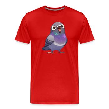 Tauben Taube - Männer Premium Bio T-Shirt - Rot - Vorne - Damien (186cm)