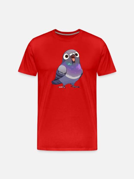 Pigeons Pigeon - Men's Premium Organic T-Shirt - red